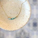 Turquoise Gemstone Beads Necklace.