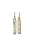 Rectangle Bar Earrings- Choose your stone