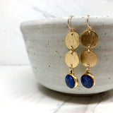 Long circles + Lapis Earrings