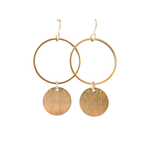 June & Simple Aria Earrings — handmade modern gold dangle earrings