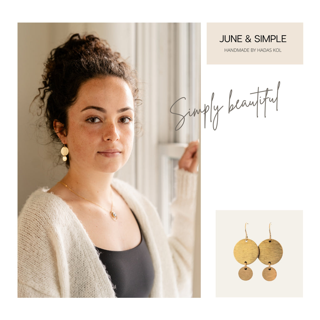 Dani Earrings with model