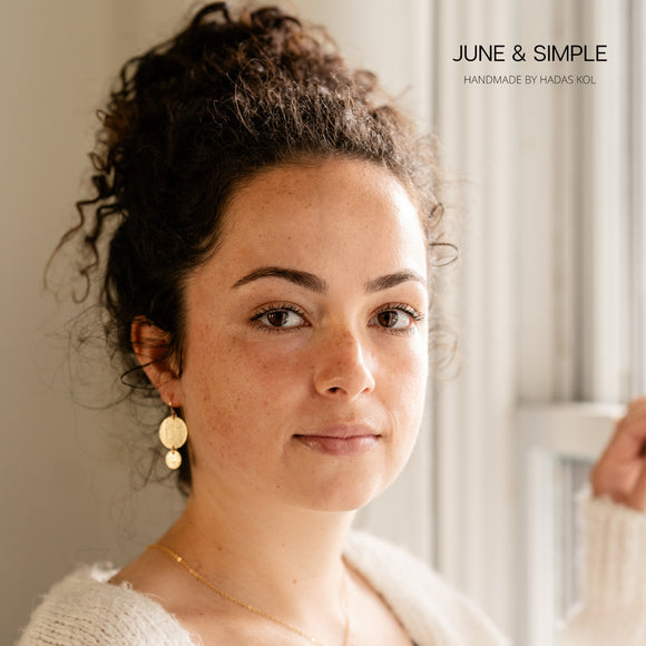 Dani earrings by June & Simple- model