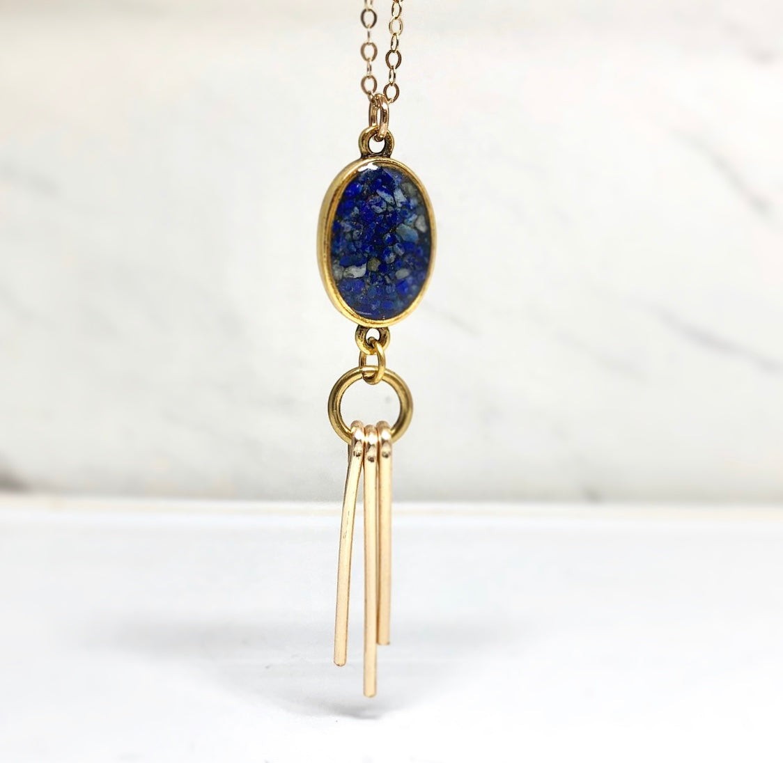 Lapis Lazuli Ray Necklace