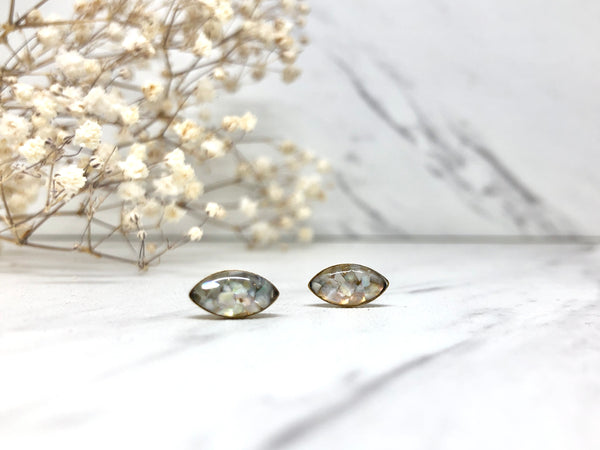 9ct Yellow Gold Clear Crystal 7mm Stud Earrings | Jewellerybox.co.uk