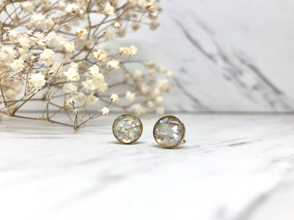 Mother of Pearl Studs Earrings -Circle