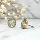 Mother of Pearl Studs -Circle