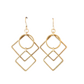 June & Simple Gali Earrings — handmade gold-filled wire earrings with geometric details