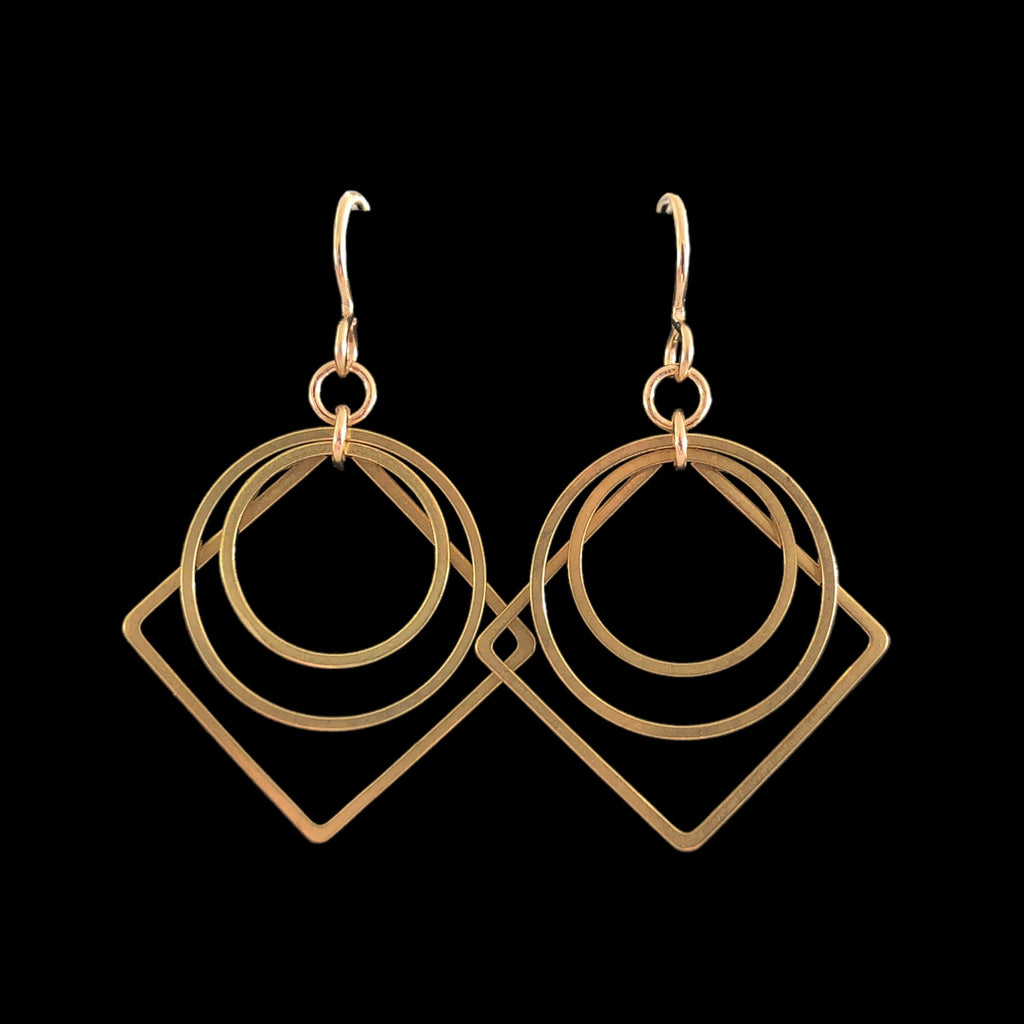 June & Simple Jane Earrings — styled on a model