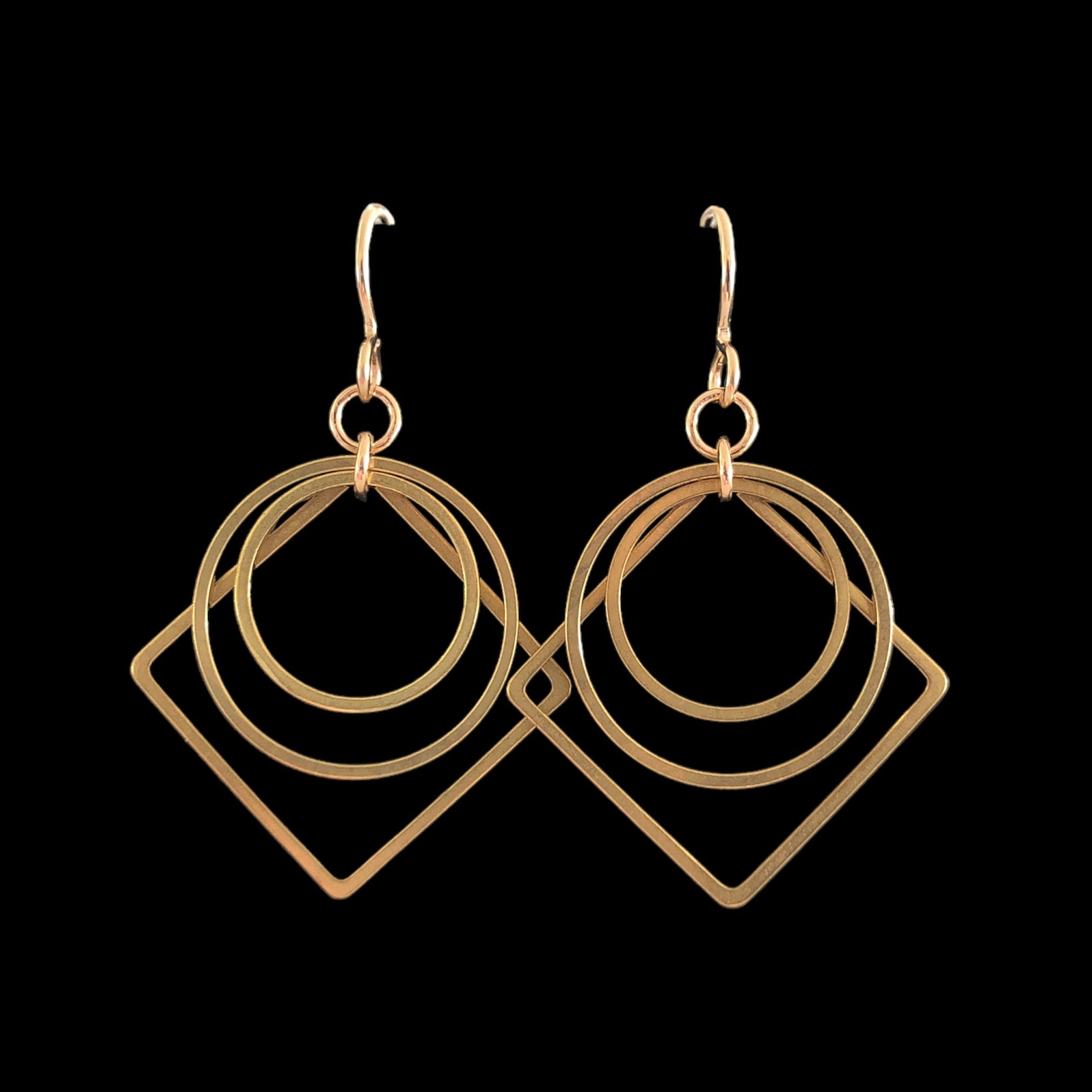 June & Simple Jane Earrings — styled on a model