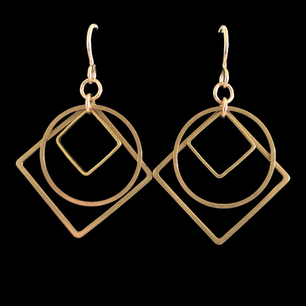 June & Simple Anna Earrings — styled on a model