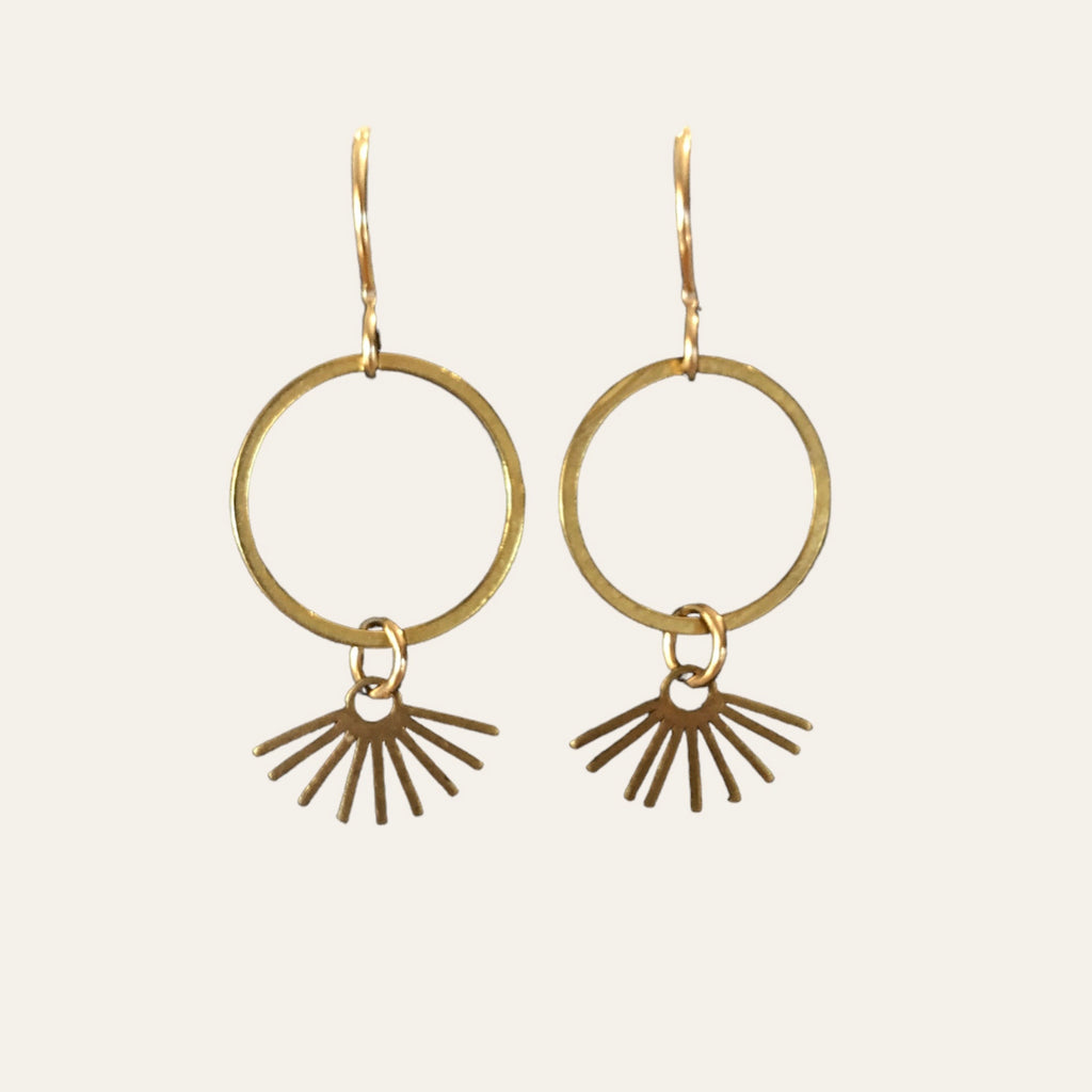 June & Simple Elizabeth Earrings — flat lay pair view