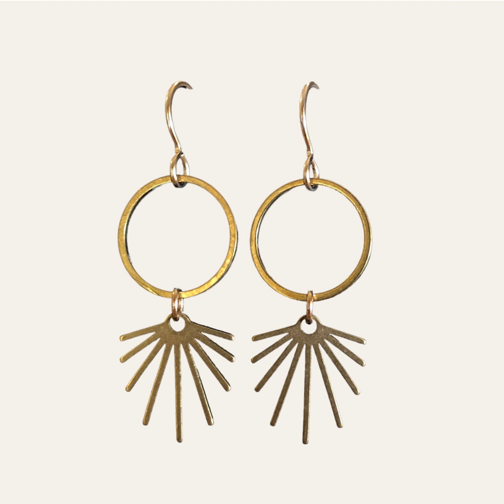June & Simple Gia Earrings — flat lay pair view