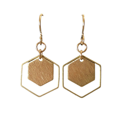 June & Simple Chloe Earrings — close-up detail