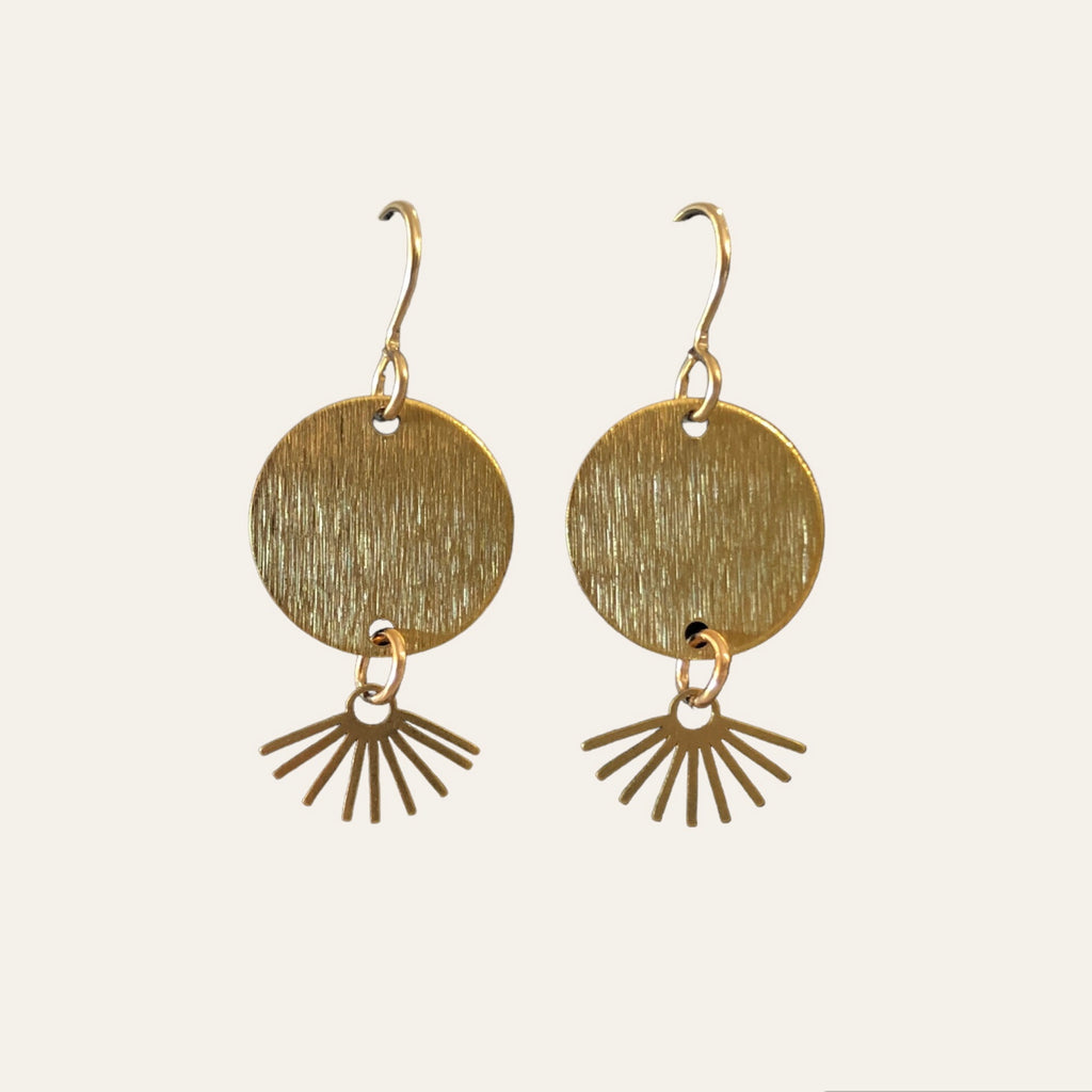 June & Simple Cleo Earrings — flat lay pair view