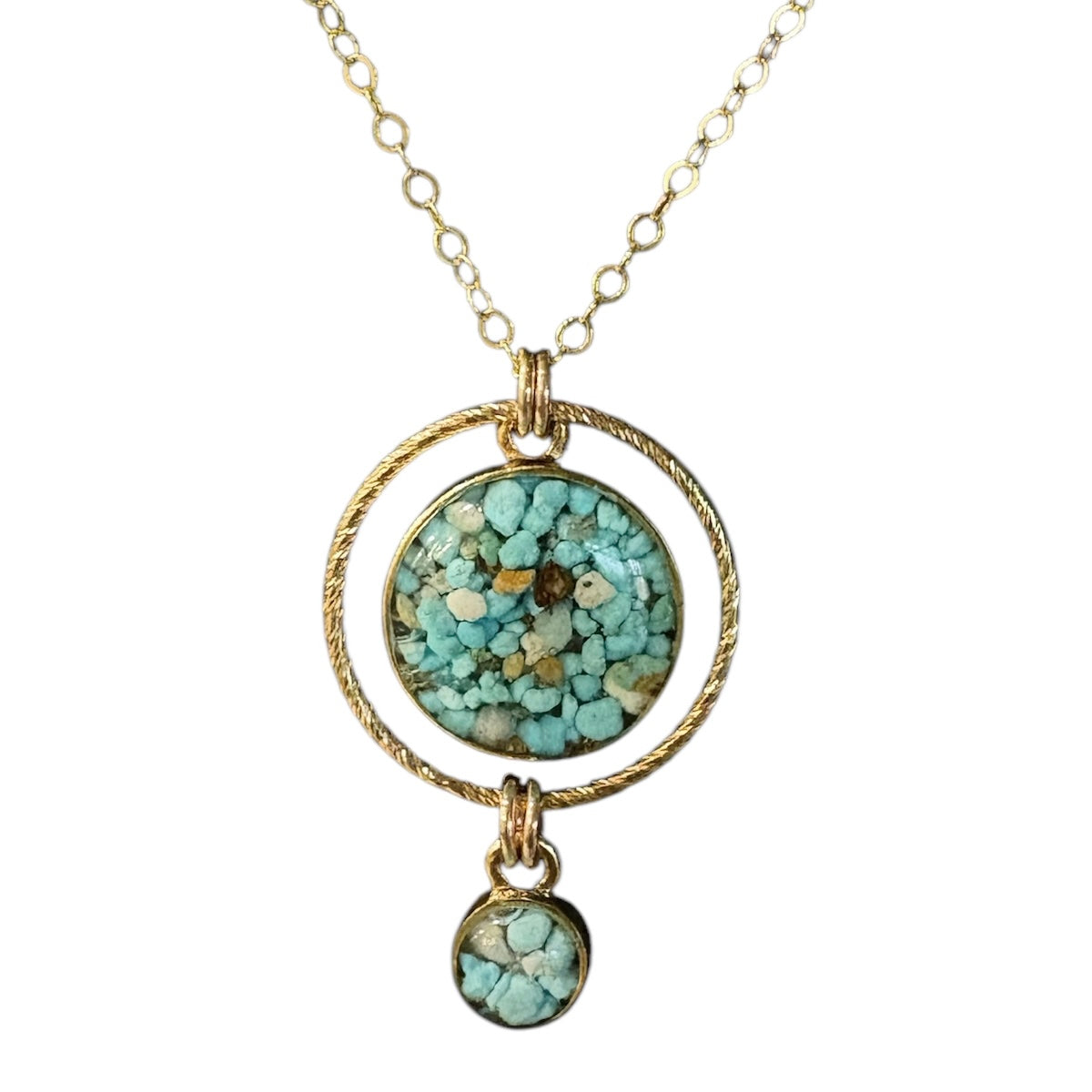 Swing Necklace - Natural Turquoise Modern Handmade Jewelry