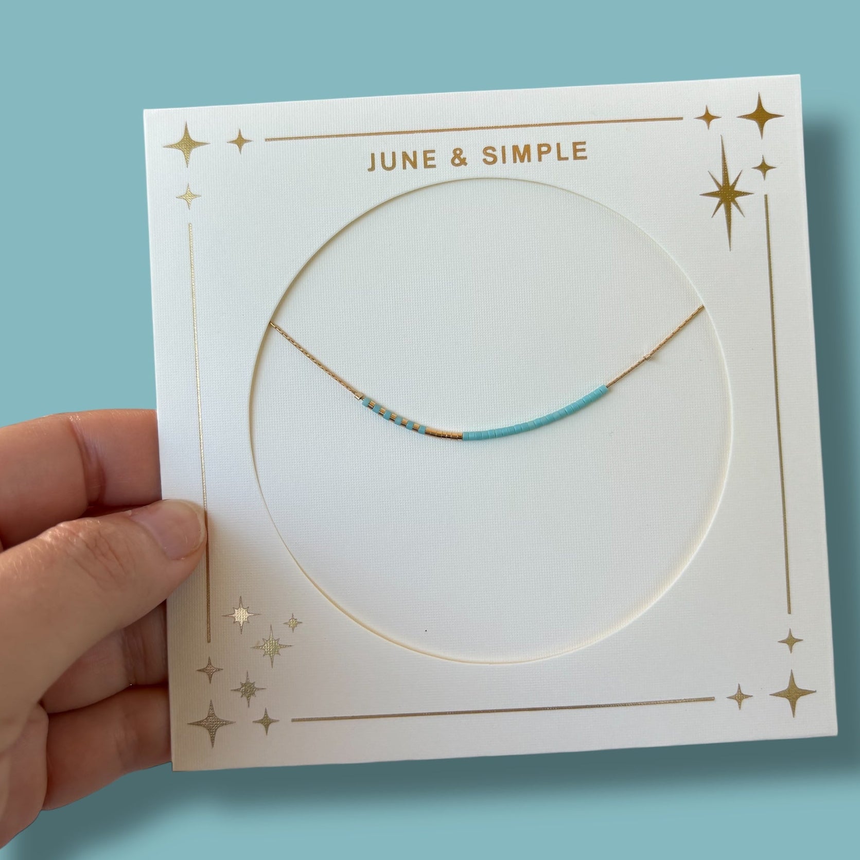 Angie Necklace – Colorful Minimalist Beaded Necklace on Gold Filled Chain