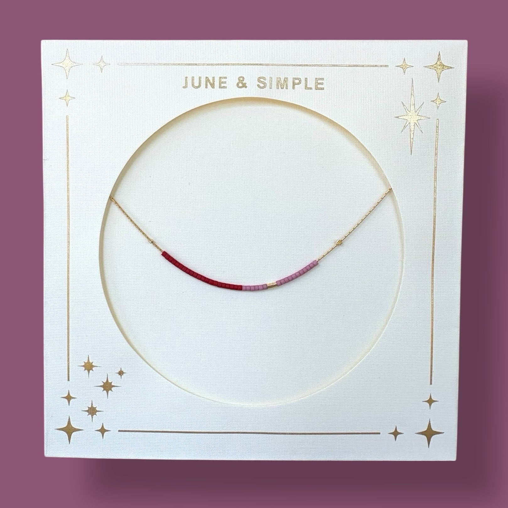 Angie Necklace – Colorful Minimalist Beaded Necklace on Gold Filled Chain