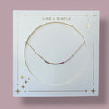 June & Simple Angie Necklace — colorful glass seed bead necklace on a gold-filled chain
