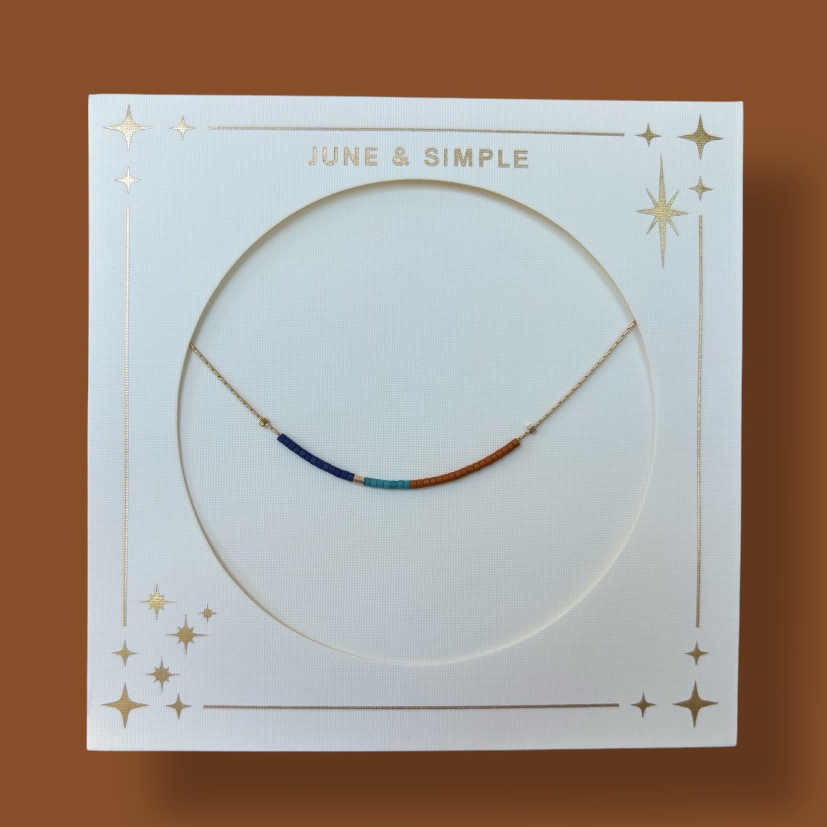 Angie Necklace – Colorful Minimalist Beaded Necklace on Gold Filled Chain