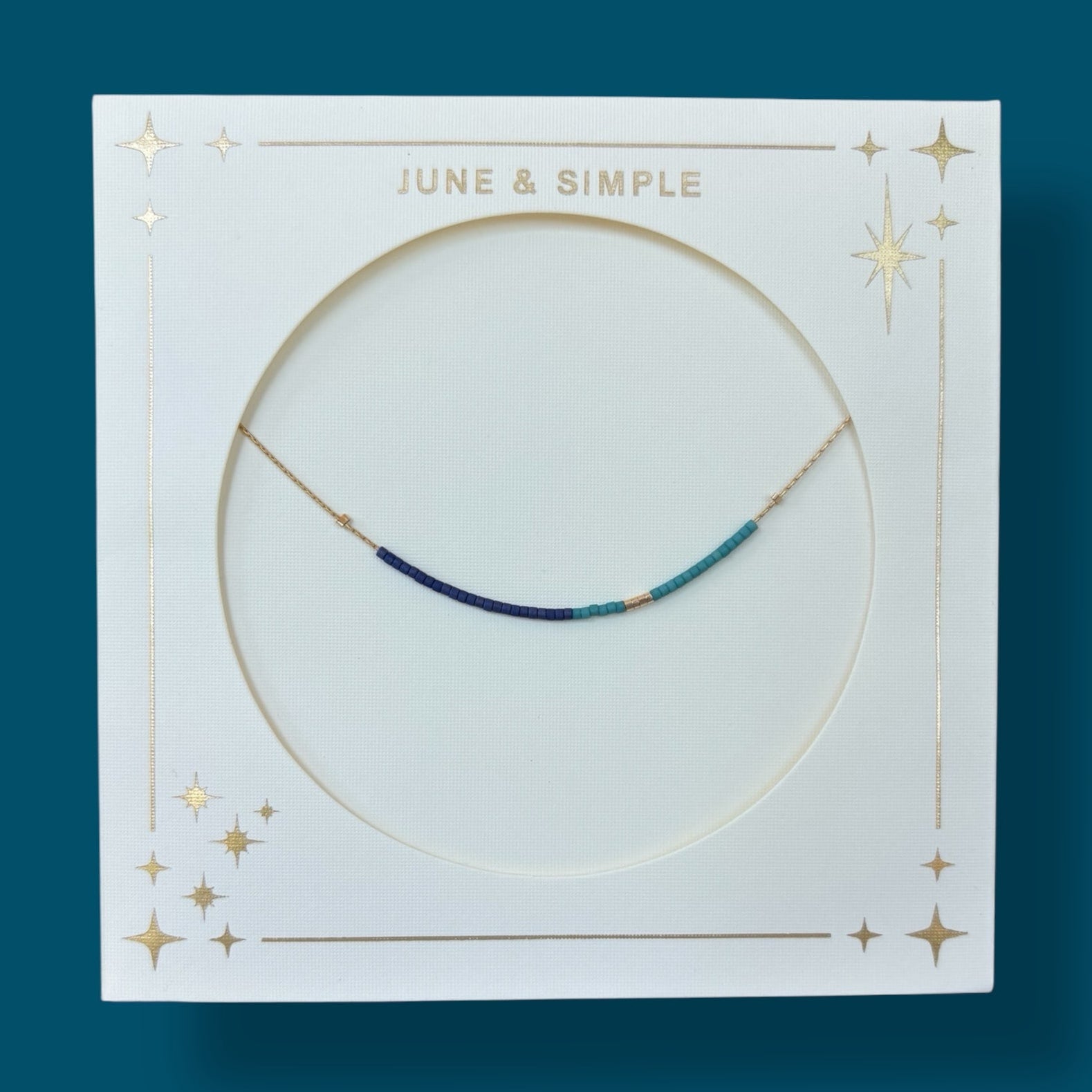 Angie Necklace – Colorful Minimalist Beaded Necklace on Gold Filled Chain