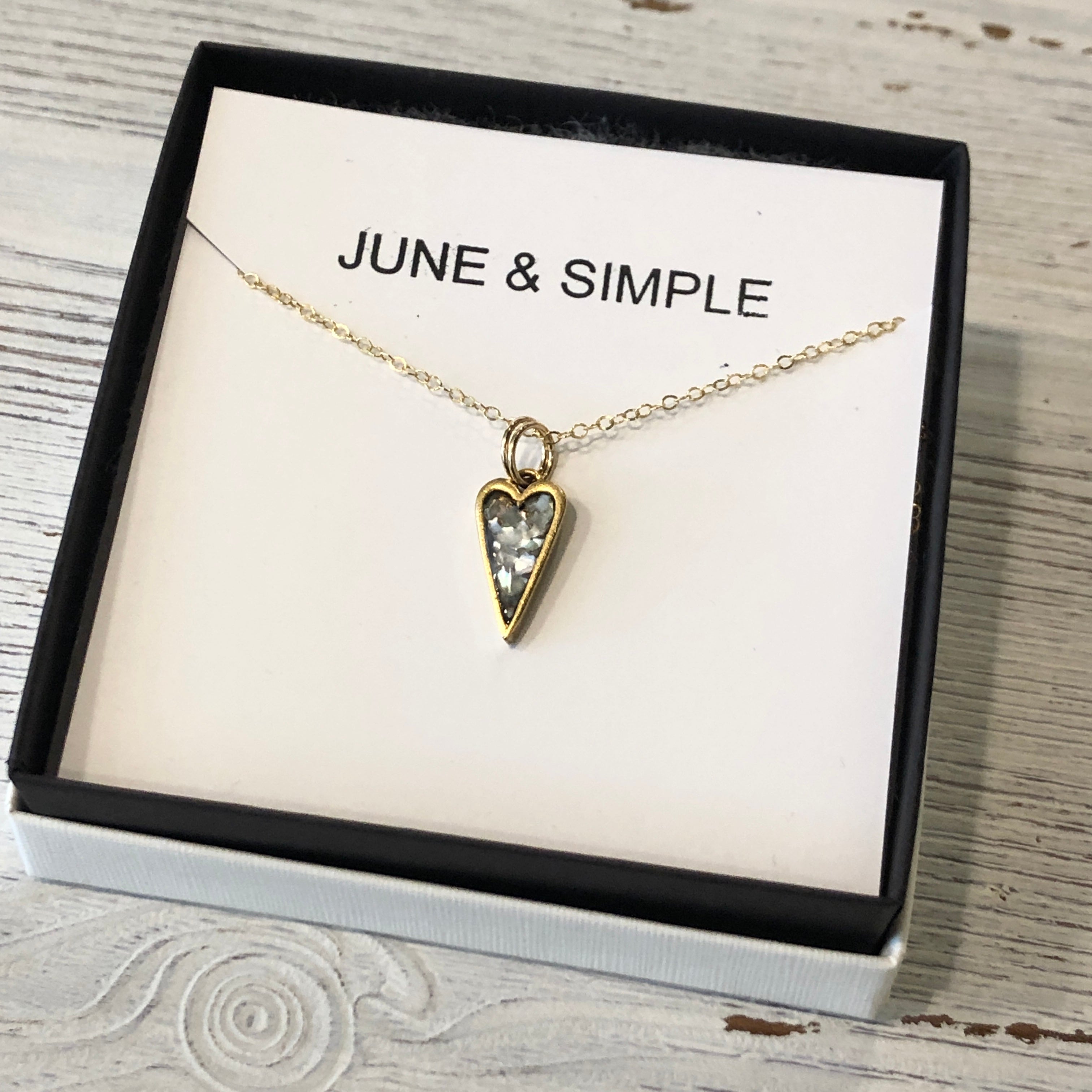 Heart necklace- Handmade with gemstones