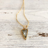 Heart necklace- Handmade with gemstones