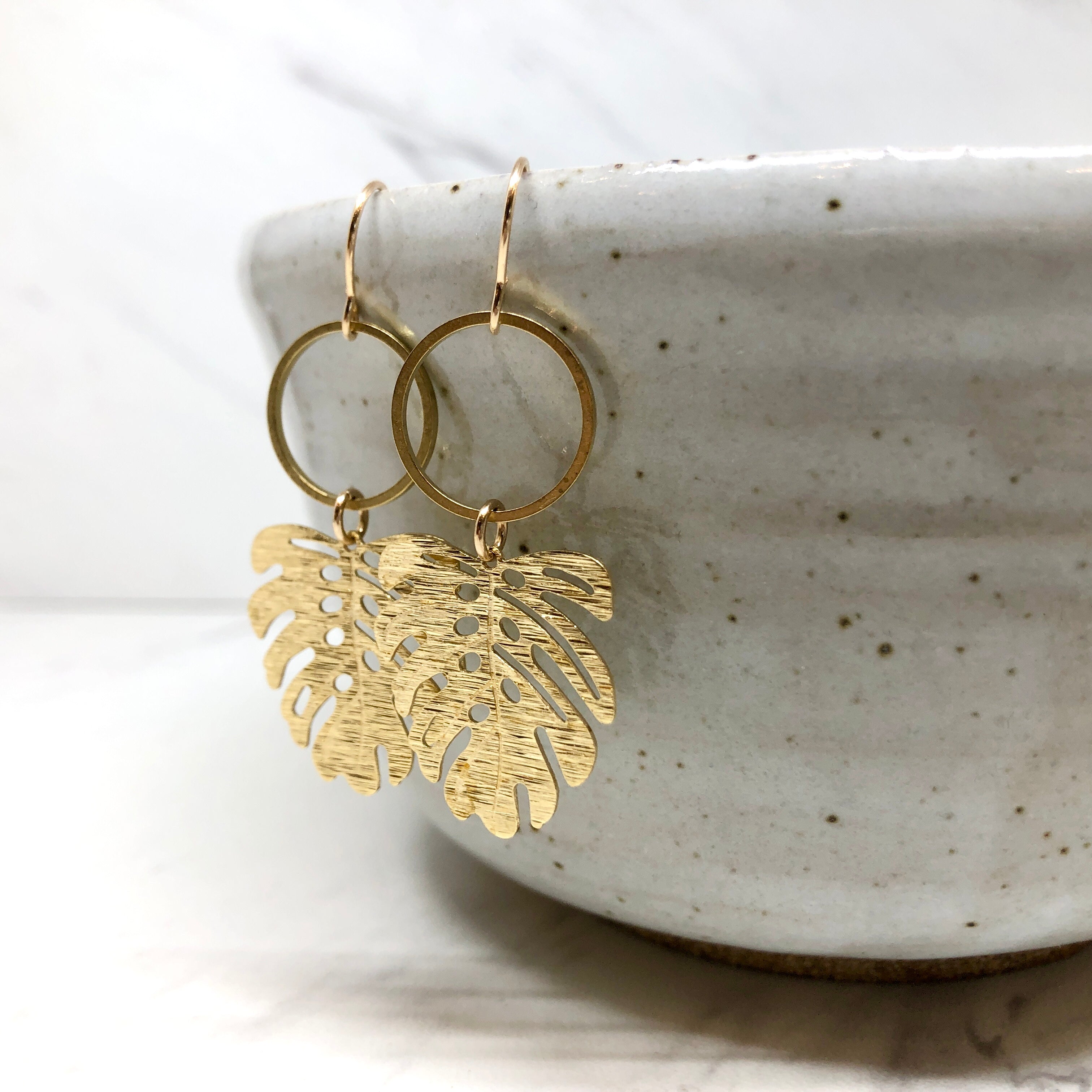 Monstera Earrings