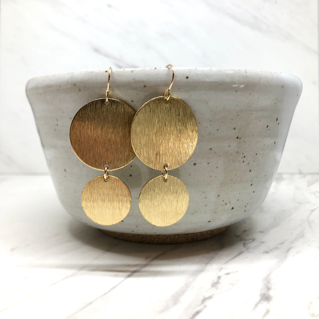Dangles Brass Earrings - Dani