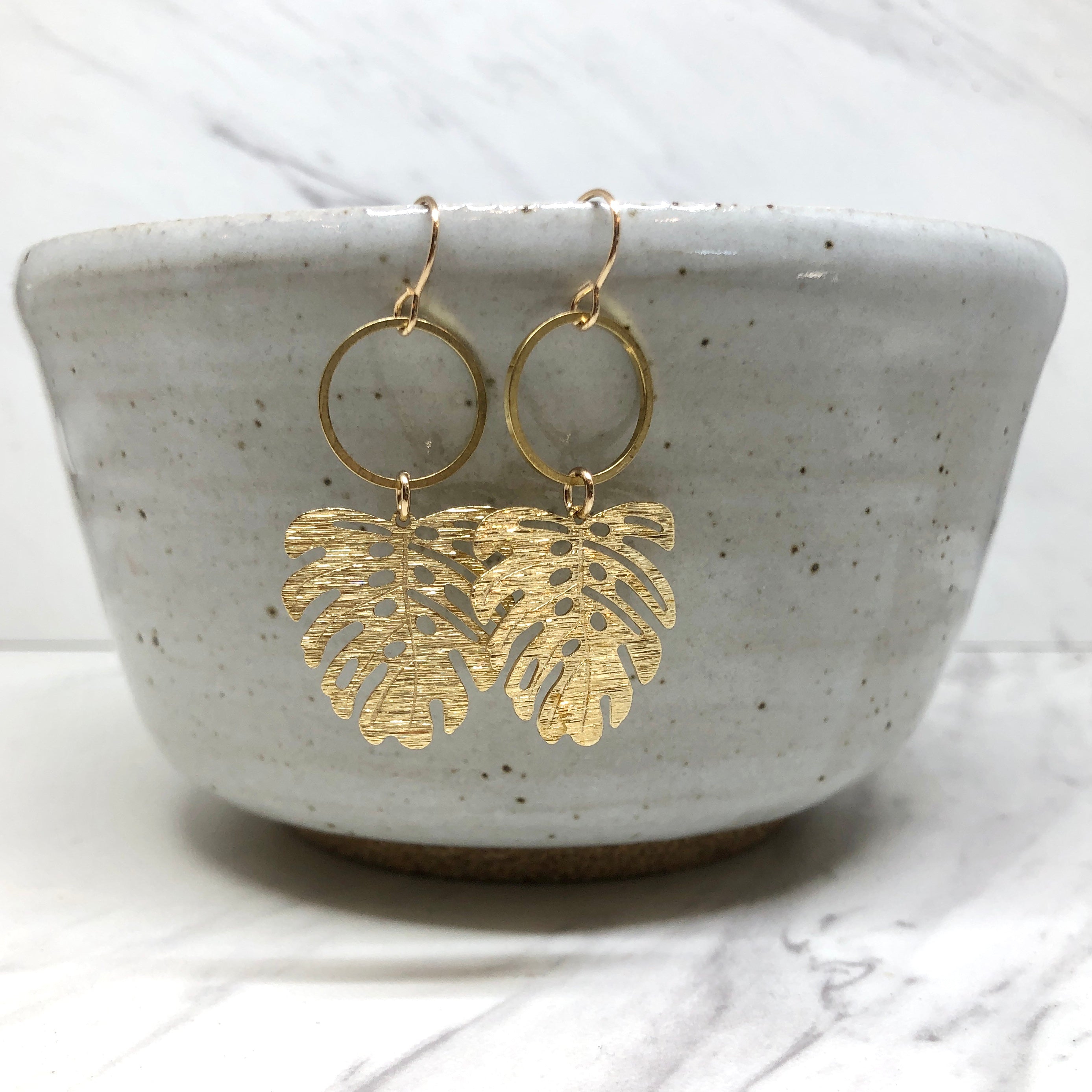 Monstera Earrings