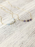 Gems and gold delicate necklace
