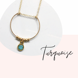 Delicate Dots Necklace - choose your stone