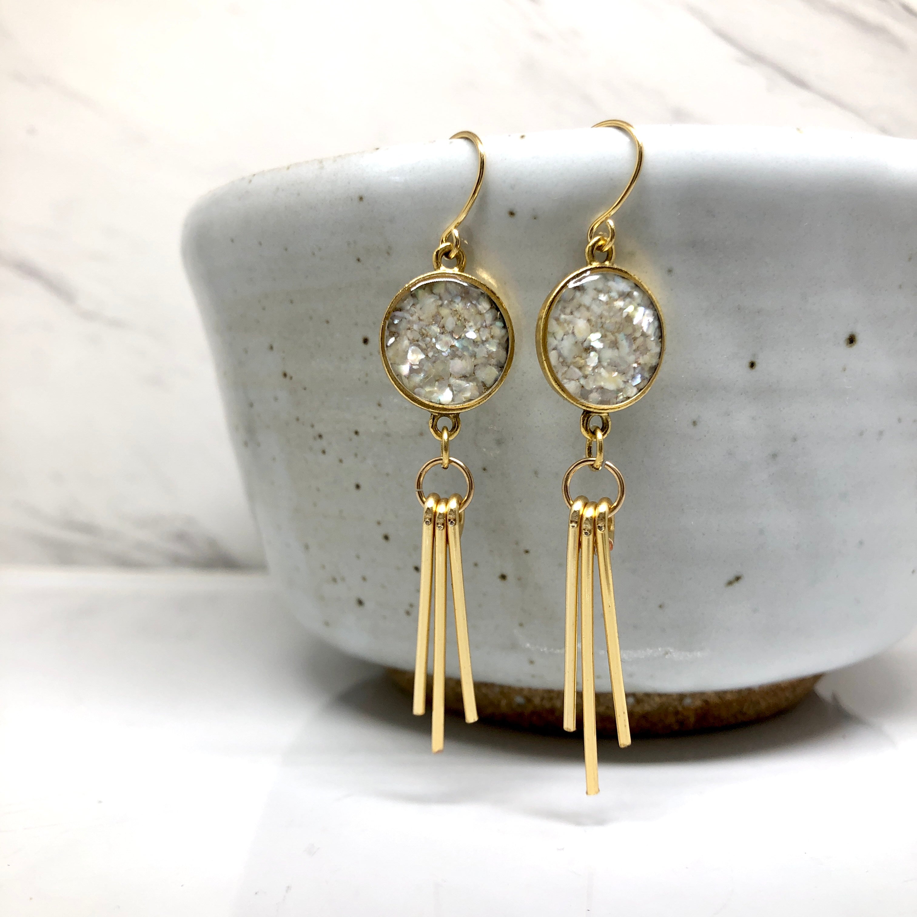Mother of pearl Ray Earrings