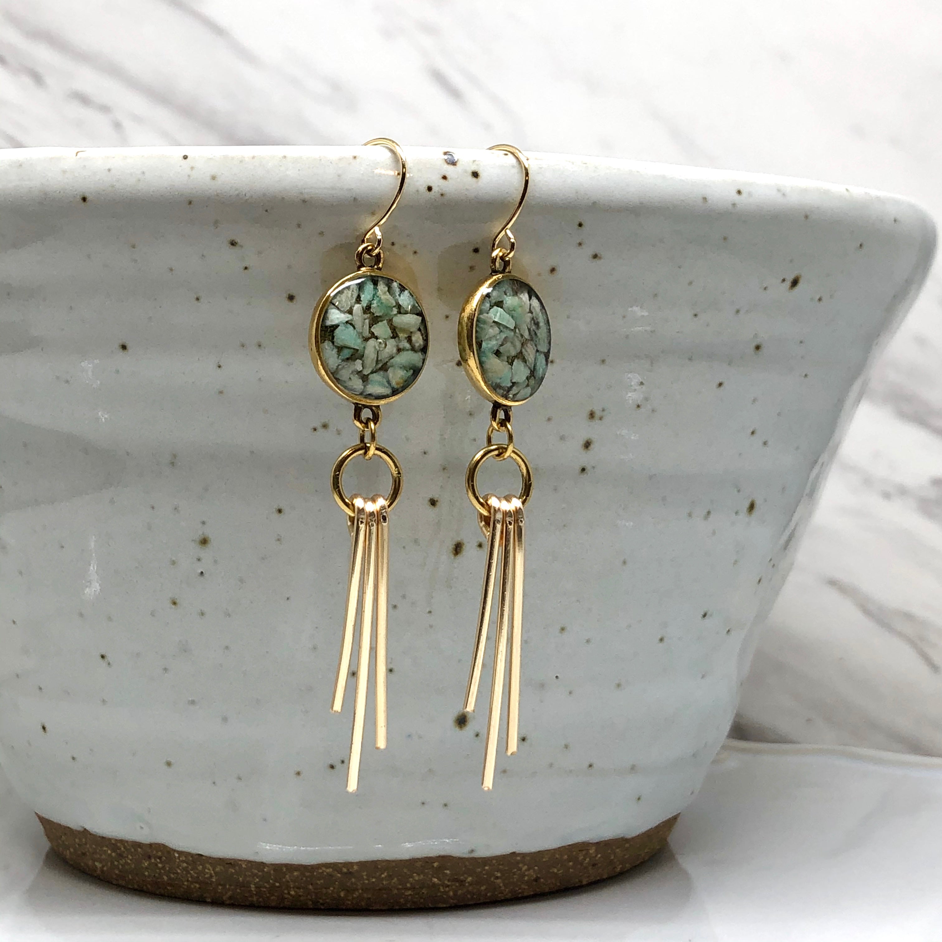 Ray Earrings - Amazonite