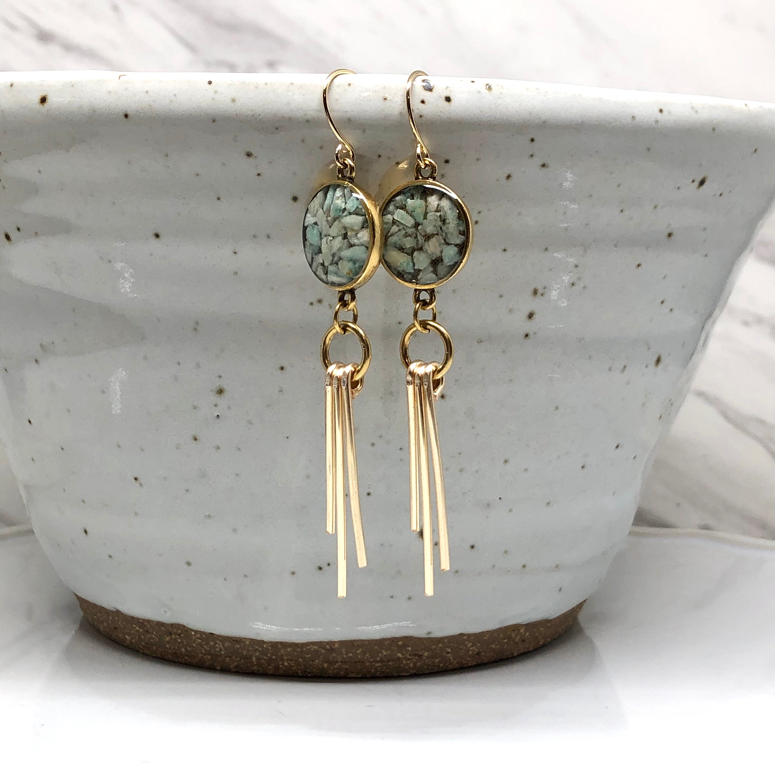 Ray Earrings - Amazonite