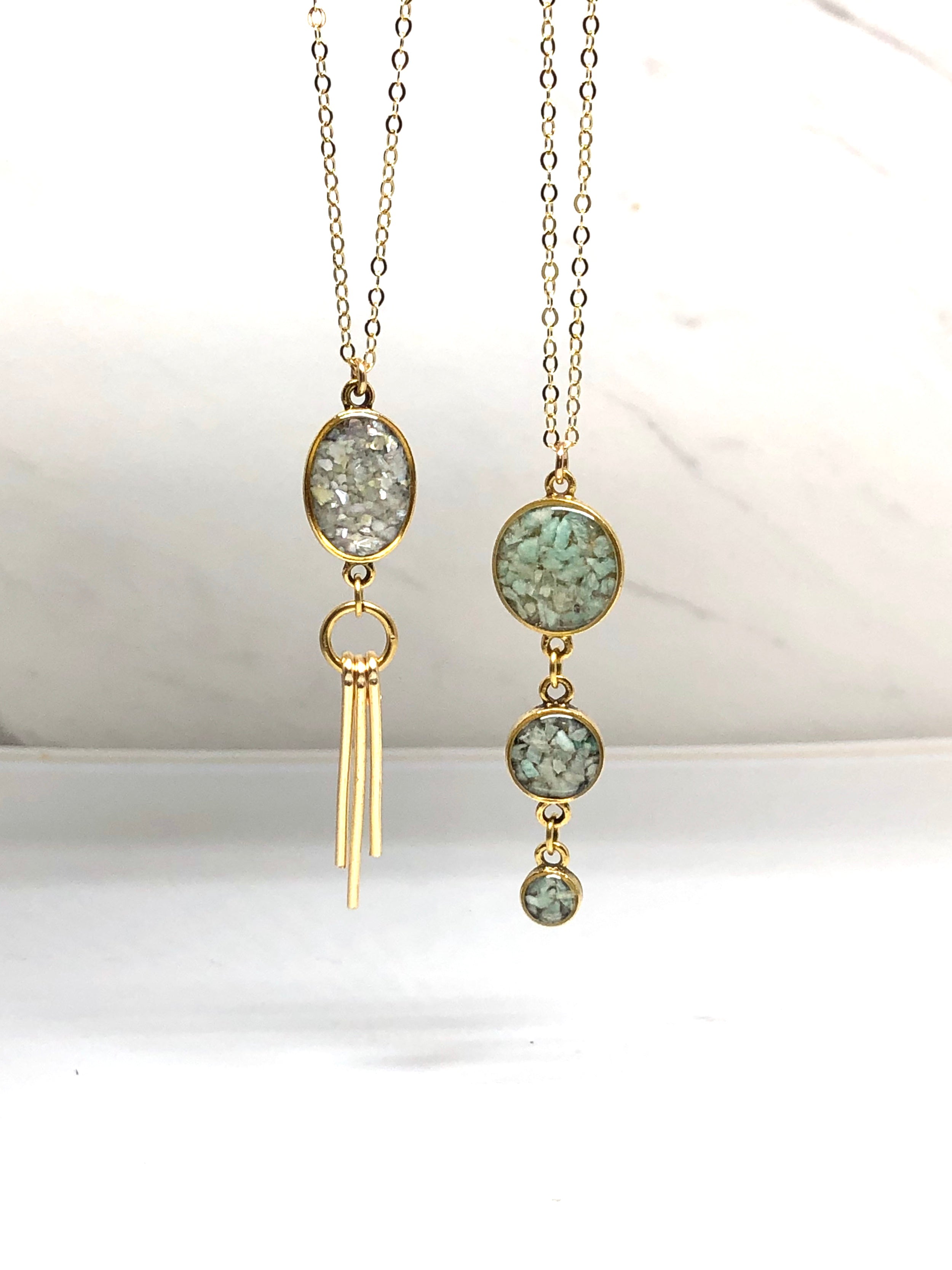 Mother of Pearl  Ray Necklace