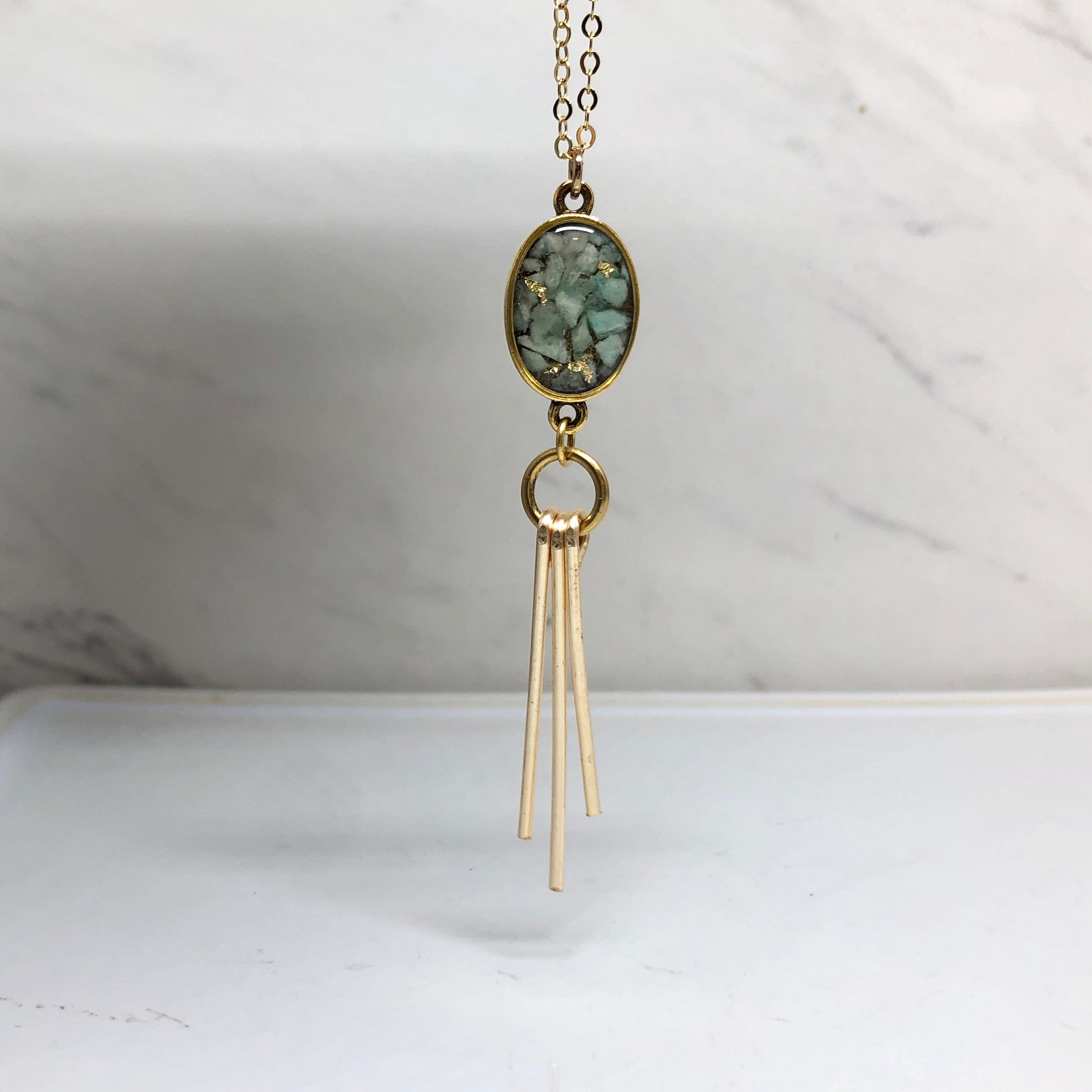 Ray Necklace- Amazonite