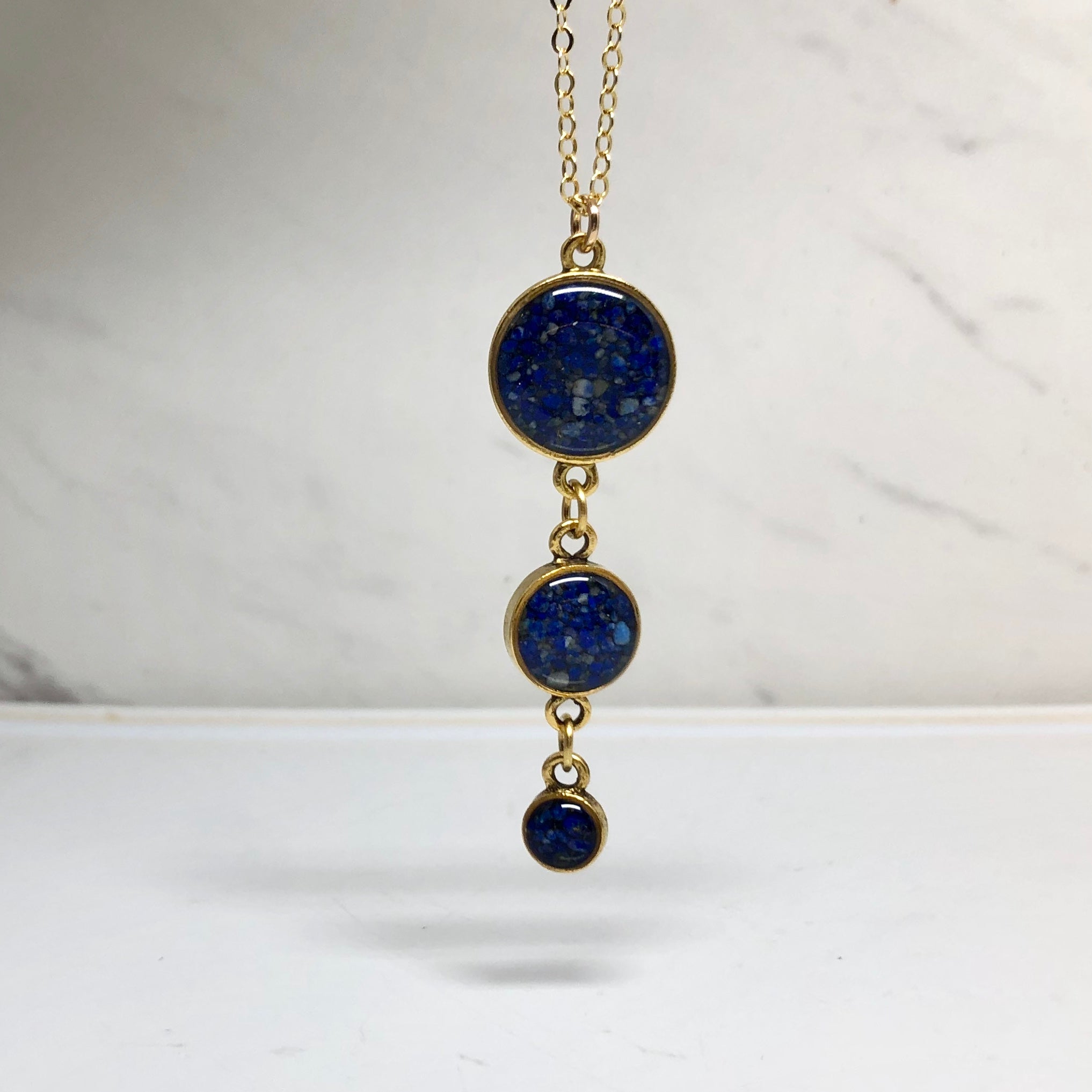 Lapis Lazuli Drops Necklace