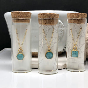 Simple Turquoise necklace in a jar