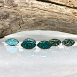 Marquise Crushed stones Post Earrings- Arizona Turquoise Studs