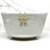 Mini Circle - Turquoise Earrings