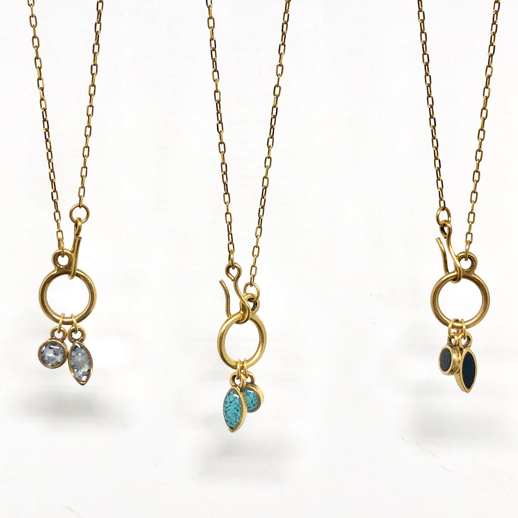 June & Simple Abigail Necklace - close up of pendant detail