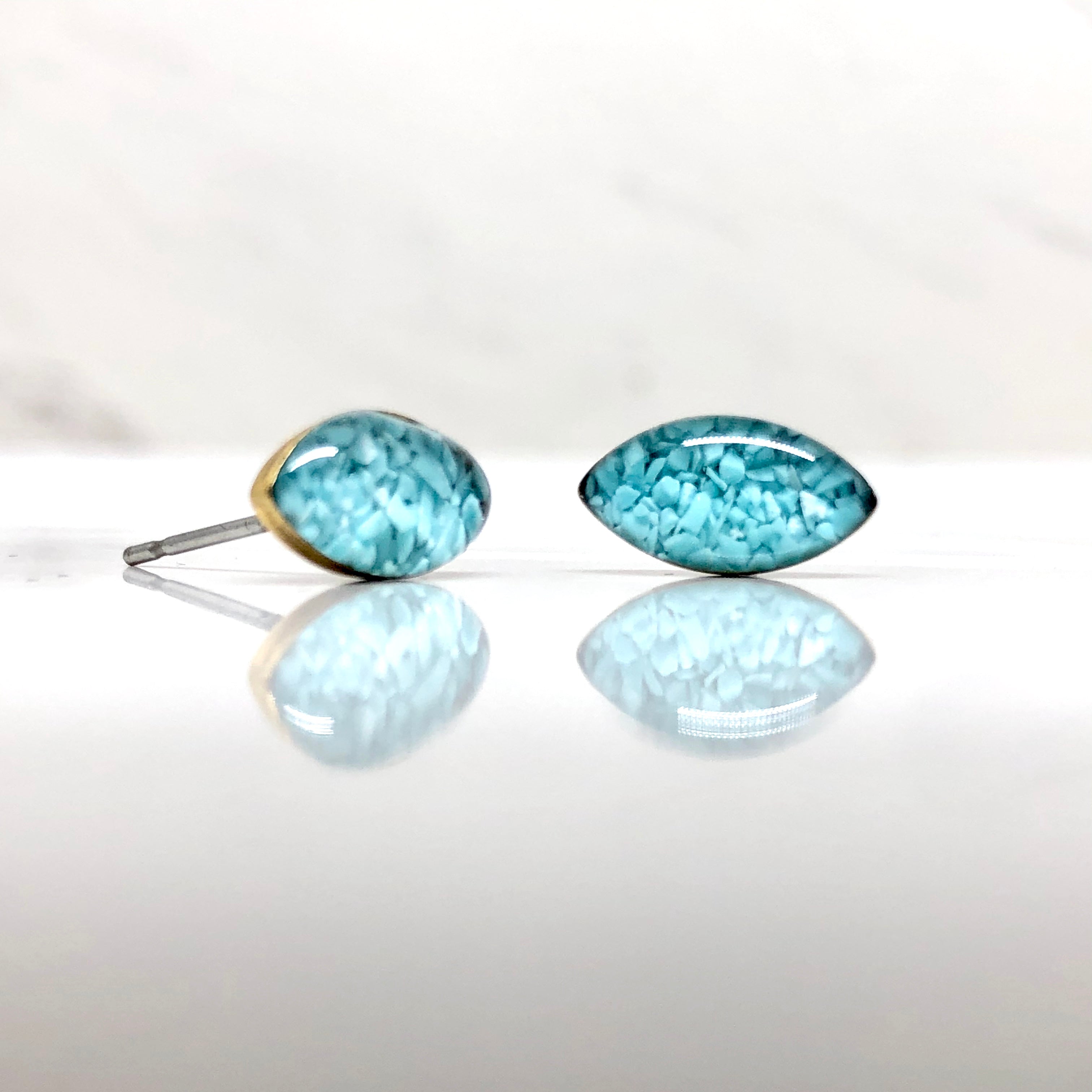 Turquoise studs by Hadas Kol