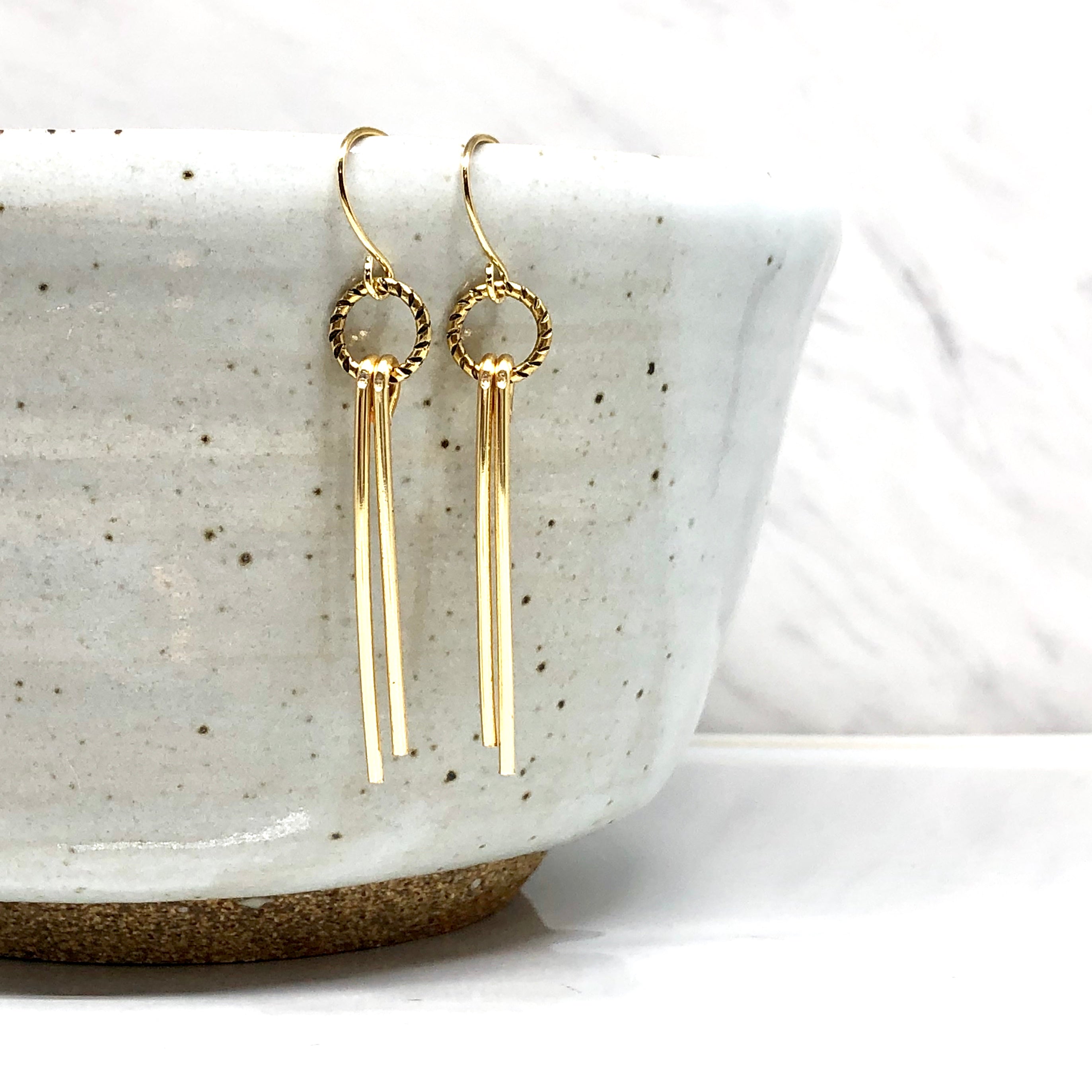 June & Simple Sara Earrings - close up detail
