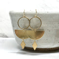 June & Simple Jess Earrings - handmade modern gold dangle earrings