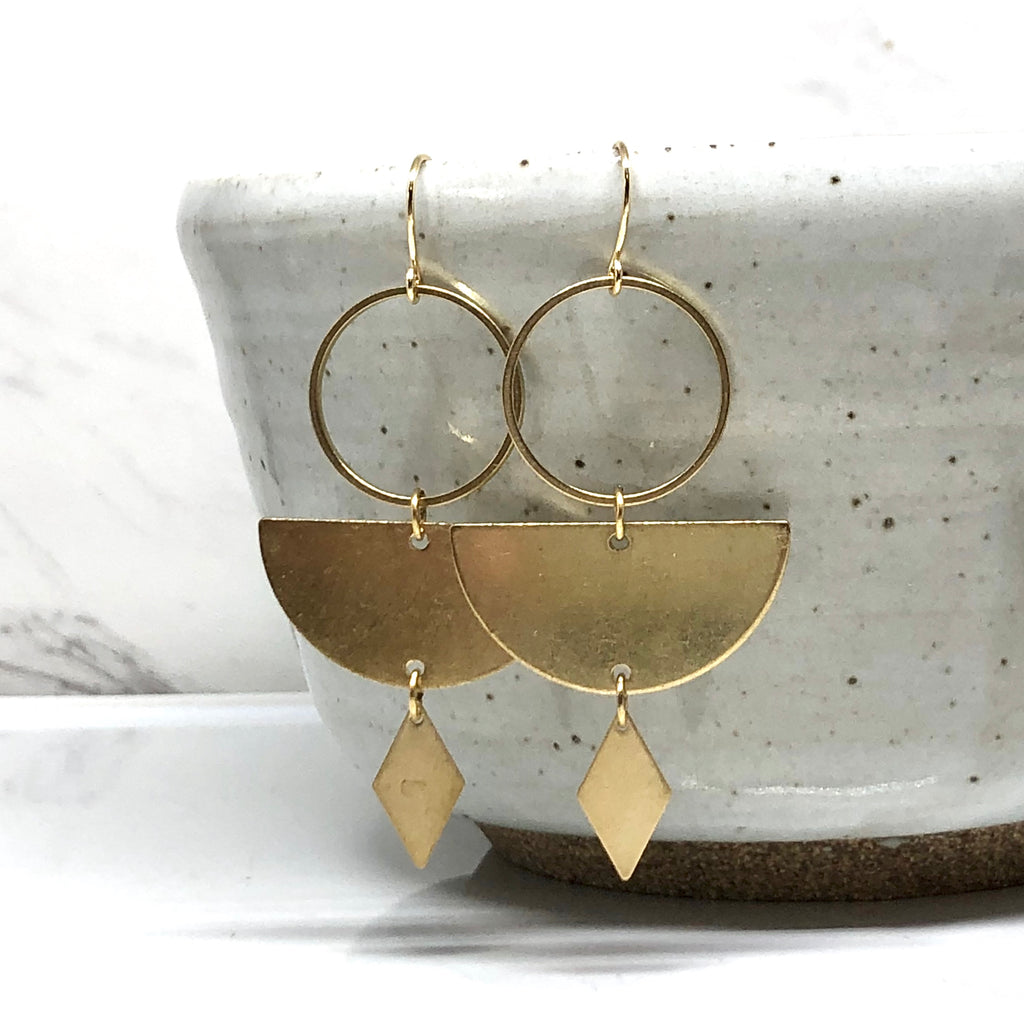 June & Simple Jess Earrings - close up detail