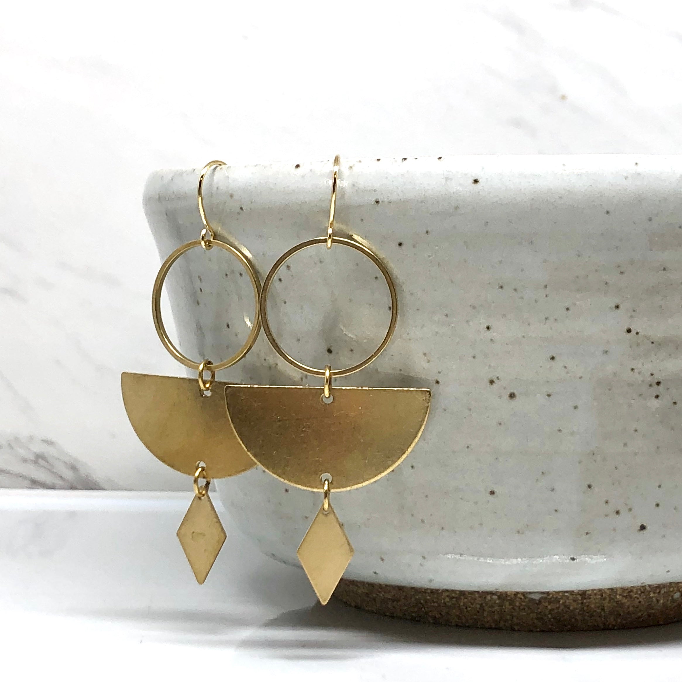 June & Simple Jess Earrings - front view