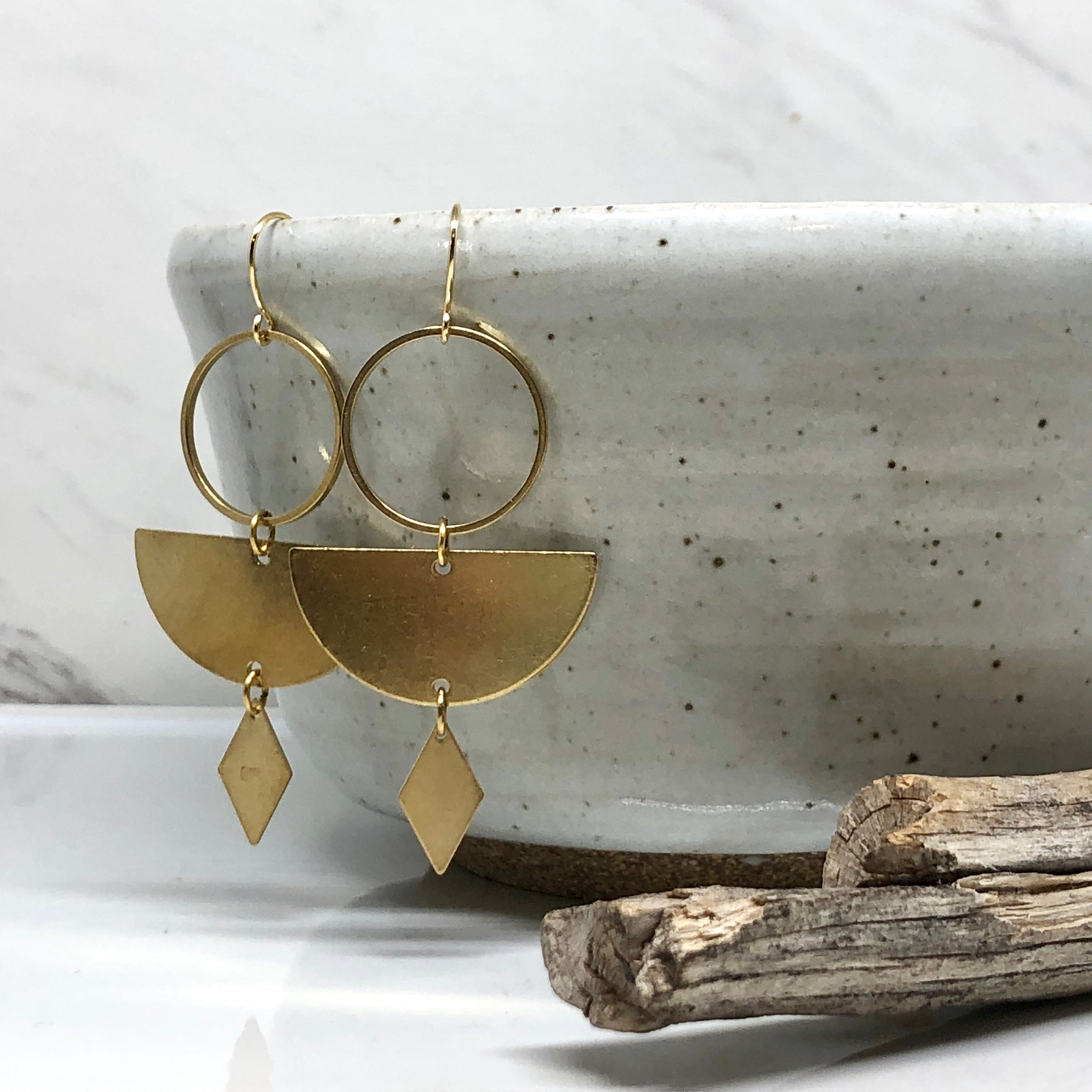 June & Simple Jess Earrings - side view